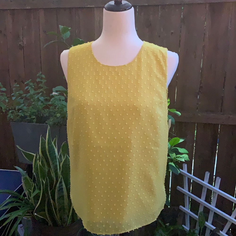 Banana Republic Yellow Back Button Up Blouse